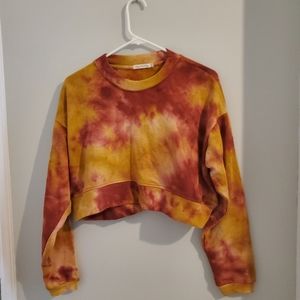 Cropped tye dye sweater